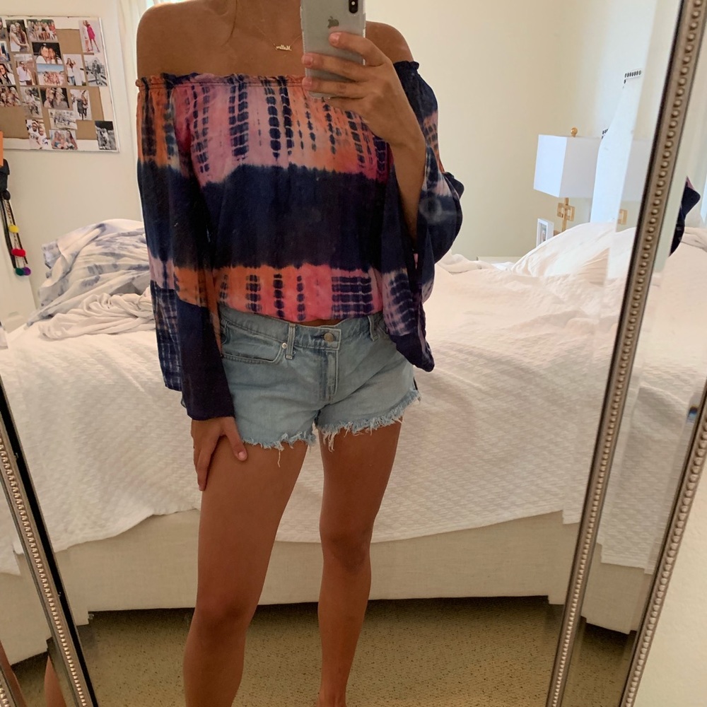 Off the shoulder tie dye top